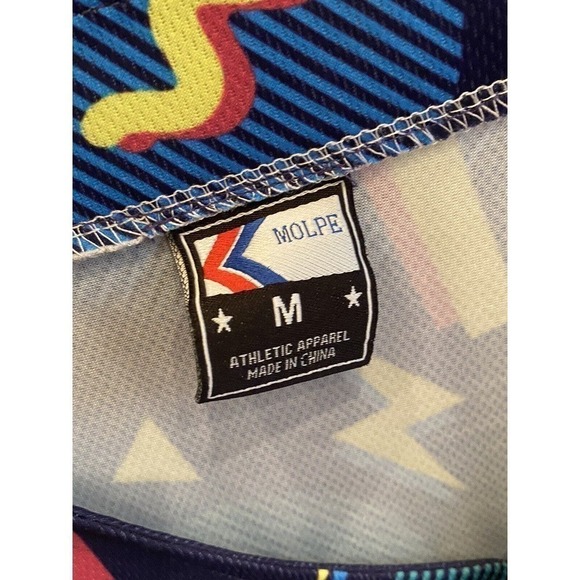 Molpe Brand Men’s Retro Shirt Y2K Vibes Party Shirt! Adult Medium Geo Graphics - Picture 3 of 4